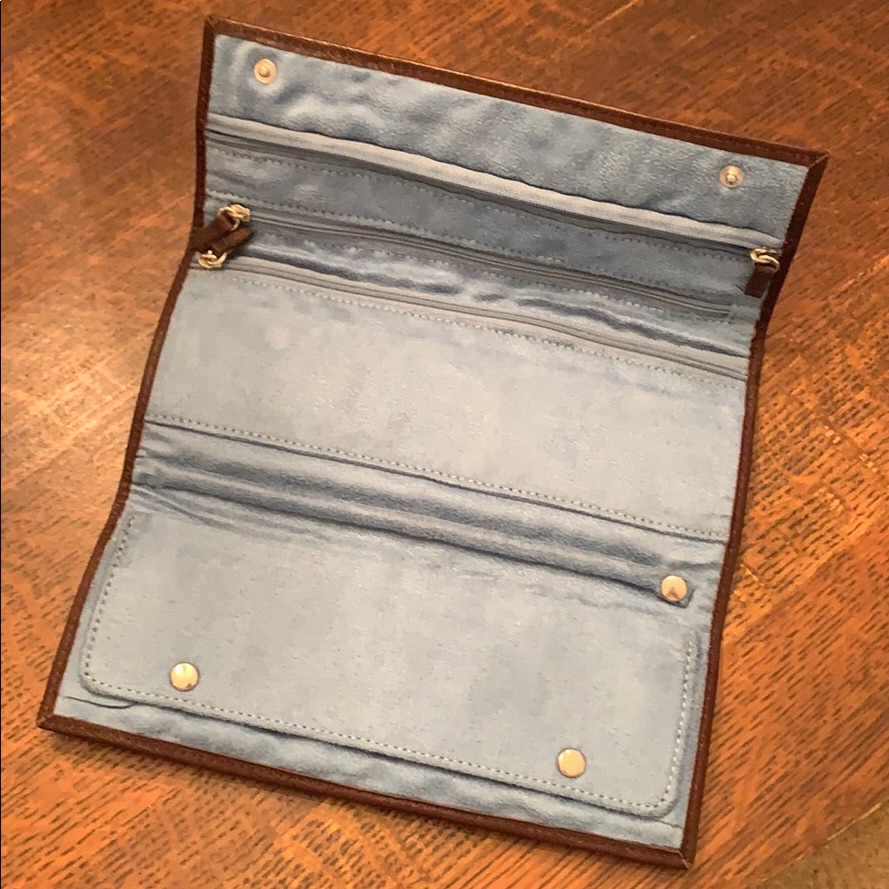 Leeman Designs Leather  Suede Travel Jewelry Bag